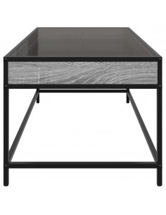 Tavolino da Salotto con LED Infinity Grigio Sonoma 90x50x41 cm 2