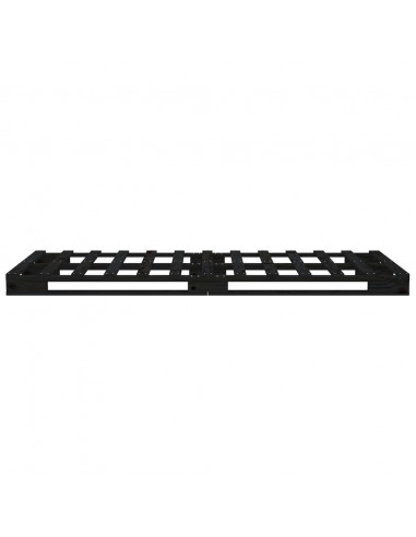 Giroletto Nero 75x190 cm Legno Massello Pino Small Single