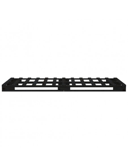 Giroletto Nero 75x190 cm Legno Massello Pino Small Single