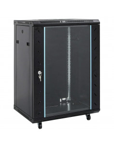 Armadietto di Rete 15U 19" IP20 Nero 53x40x80 cm 2