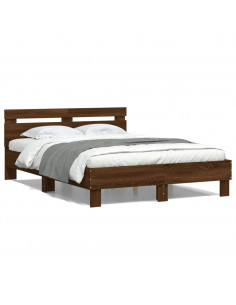 Giroletto Testiera Rovere Marrone 135x190 cm Legno Multistrato 2