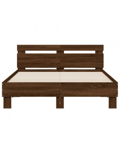 Giroletto Testiera Rovere Marrone 135x190 cm Legno Multistrato