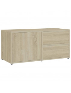 Mobile Porta TV Rovere Sonoma 80x34x36 cm Legno Multistrato 2