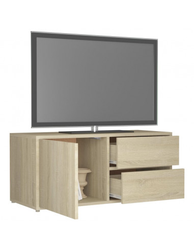 Mobile Porta TV Rovere Sonoma 80x34x36 cm Legno Multistrato