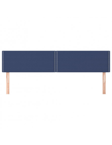 Testiera 2 pz Blu 80x5x78/88 cm in Tessuto