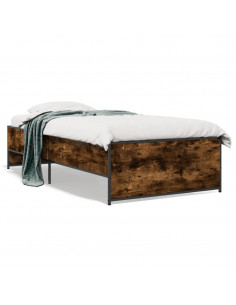 Giroletto Rovere Fumo 90x190 cm in Legno Multistrato e Metallo 2