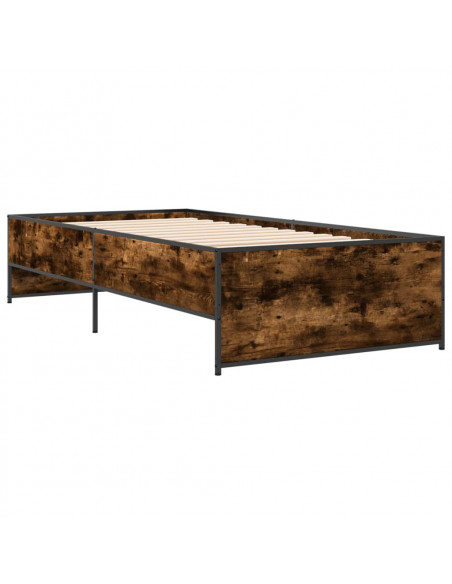 Giroletto Rovere Fumo 90x190 cm in Legno Multistrato e Metallo