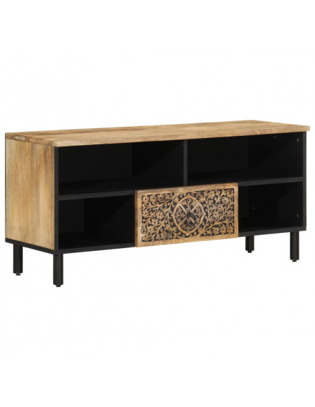 Mobile Porta TV 100x33x46 cm in Legno Massello di Mango