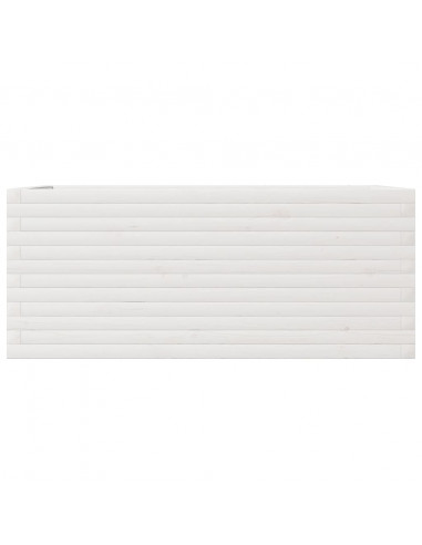 Fioriera da Giardino Bianca 110x60x45,5 cm Legno Massello Pino