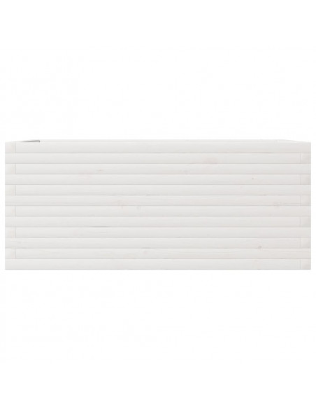 Fioriera da Giardino Bianca 110x60x45,5 cm Legno Massello Pino