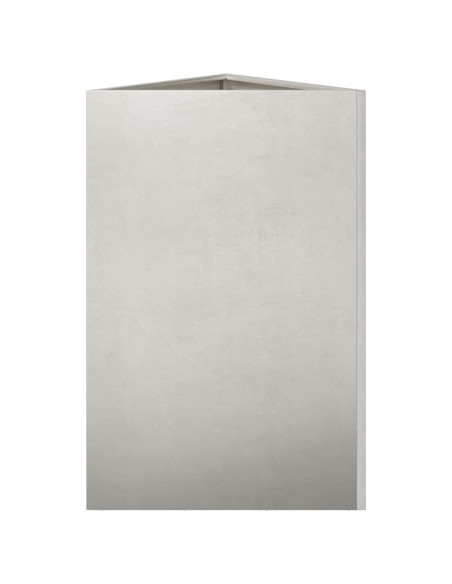 Fioriera da Giardino Triangolare 50x43x75 cm in Acciaio Inox