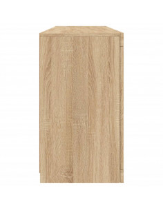 Credenza con Luci LED Rovere Sonoma 163x37x67 cm 2