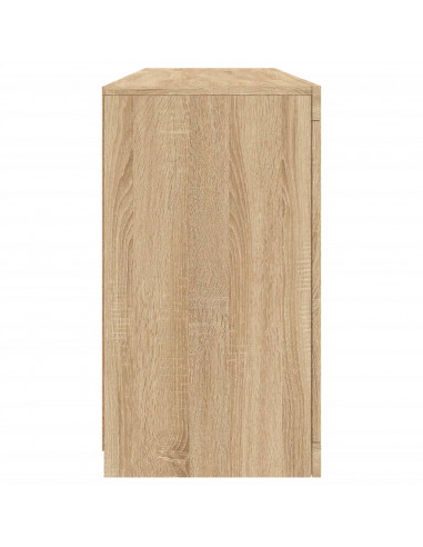 Credenza con Luci LED Rovere Sonoma 163x37x67 cm