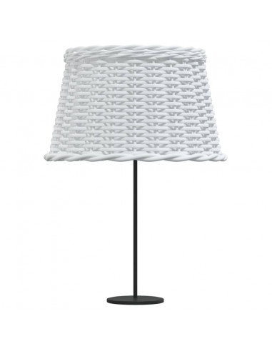 Paralume Bianco Ø45x28 cm in Vimini