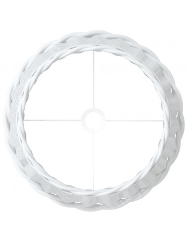 Paralume Bianco Ø45x28 cm in Vimini