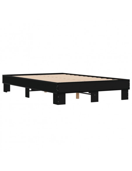 Giroletto Nero 120x190 cm in Legno Multistrato e Metallo