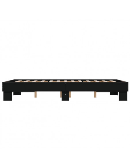 Giroletto Nero 120x190 cm in Legno Multistrato e Metallo