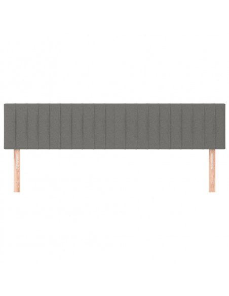 Testiere 2 pz Grigio Scuro 100x5x78/88 cm in Tessuto