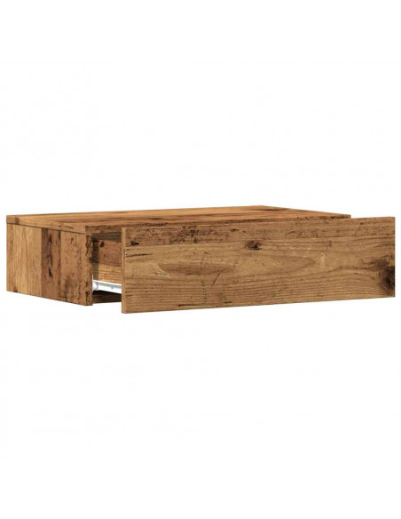 Mobile Porta TV con Luci LED Legno Antico 60x35x15,5 cm