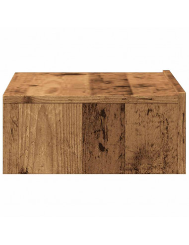 Mobile Porta TV con Luci LED Legno Antico 60x35x15,5 cm