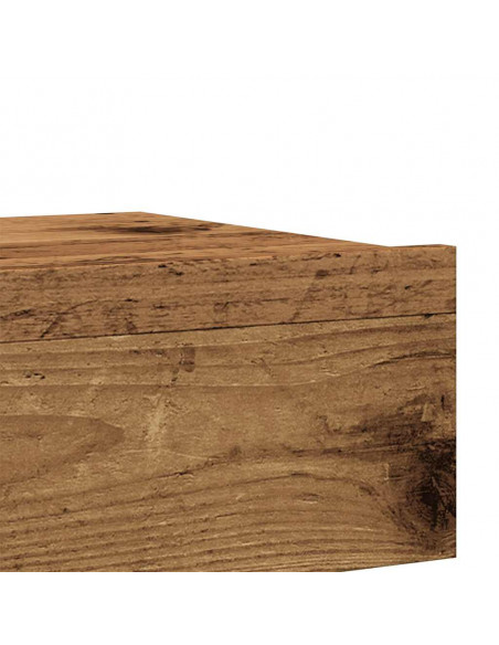 Mobile Porta TV con Luci LED Legno Antico 60x35x15,5 cm