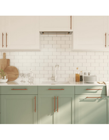 Maniglie per Mobili 10 pz Bronzo 192 mm in Acciaio Inox