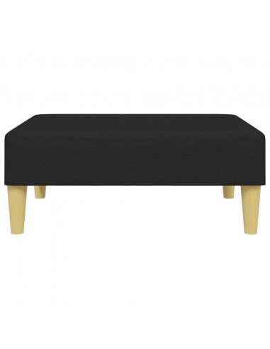 Poggiapiedi Nero 77x55x31 cm in Tessuto