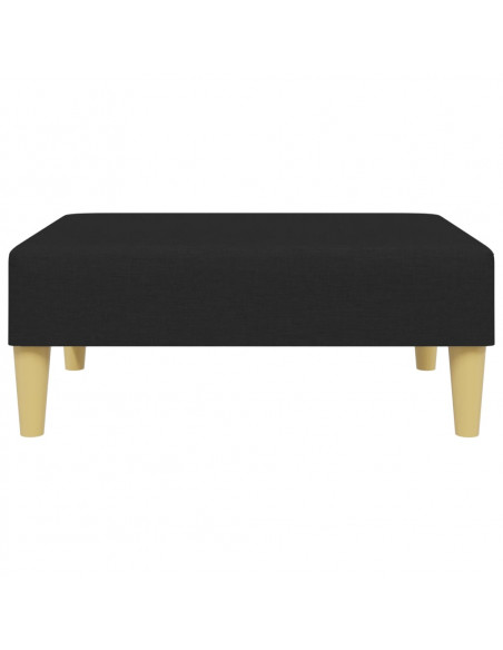 Poggiapiedi Nero 77x55x31 cm in Tessuto