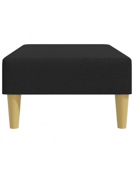 Poggiapiedi Nero 77x55x31 cm in Tessuto
