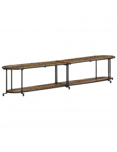 Mobile Porta TV 200x42x40 cm in Legno Massello di Recupero 2