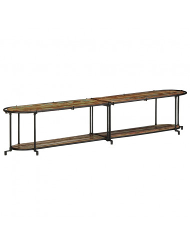 Mobile Porta TV 200x42x40 cm in Legno Massello di Recupero