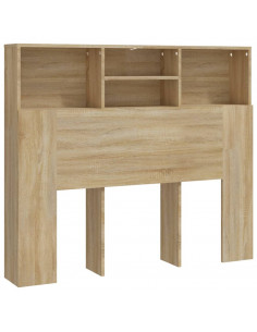 Testiera con Contenitore Rovere Sonoma 120x19x103,5 cm 2