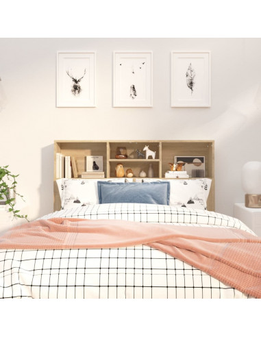 Testiera con Contenitore Rovere Sonoma 120x19x103,5 cm