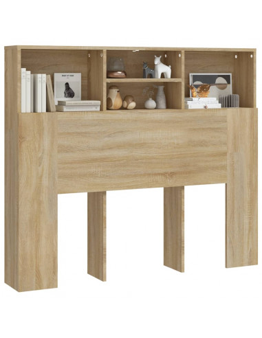 Testiera con Contenitore Rovere Sonoma 120x19x103,5 cm