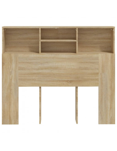 Testiera con Contenitore Rovere Sonoma 120x19x103,5 cm