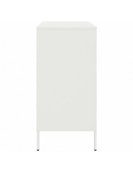 Credenza Bianca 68x39x79 cm in Acciaio