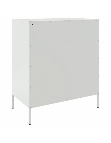 Credenza Bianca 68x39x79 cm in Acciaio
