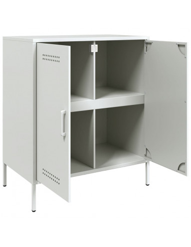 Credenza Bianca 68x39x79 cm in Acciaio