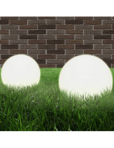 Set Lampade a LED Sferiche 4 pz 25 cm in PMMA