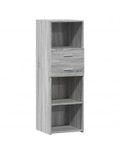 Credenza Grigio Sonoma 40x42,5x124 cm in Legno Multistrato 2