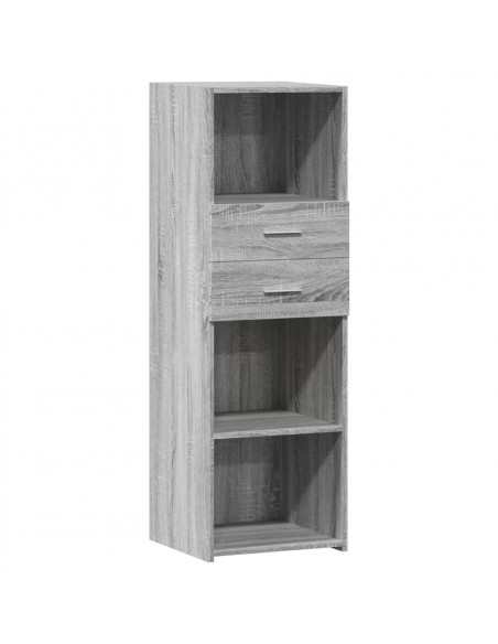 Credenza Grigio Sonoma 40x42,5x124 cm in Legno Multistrato
