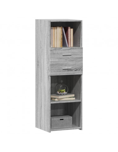 Credenza Grigio Sonoma 40x42,5x124 cm in Legno Multistrato