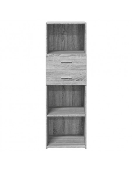 Credenza Grigio Sonoma 40x42,5x124 cm in Legno Multistrato