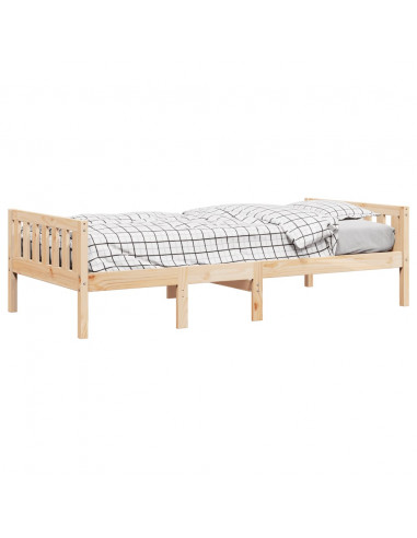 Letto per Bambini senza Materasso 75x190 cm Legno Massello Pino
