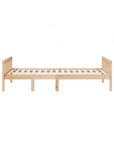 Letto per Bambini senza Materasso 75x190 cm Legno Massello Pino