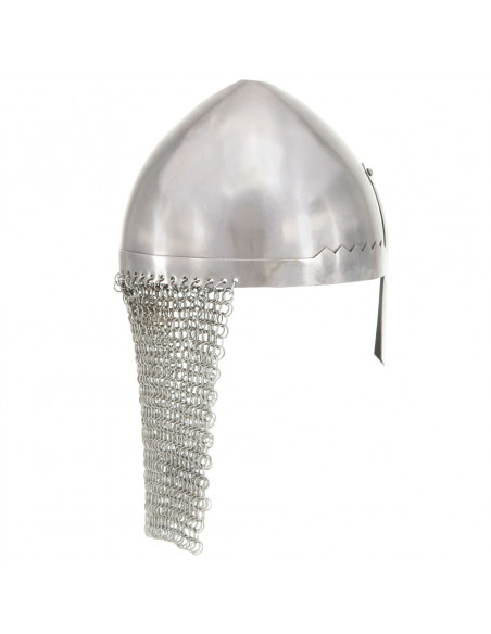 Elmo da Cavaliere Antico Replica LARP Argento in Acciaio