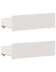 Giroletto senza Materasso con Testiera Bianco 90x190 cm Pino 2