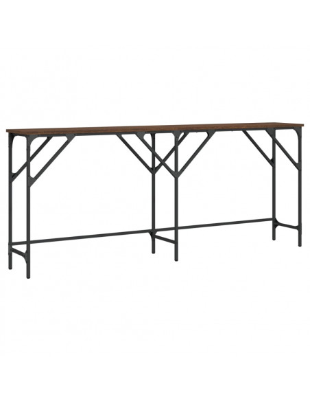 Tavolino Consolle Rovere Marrone 180x29x75 cm Legno Multistrato