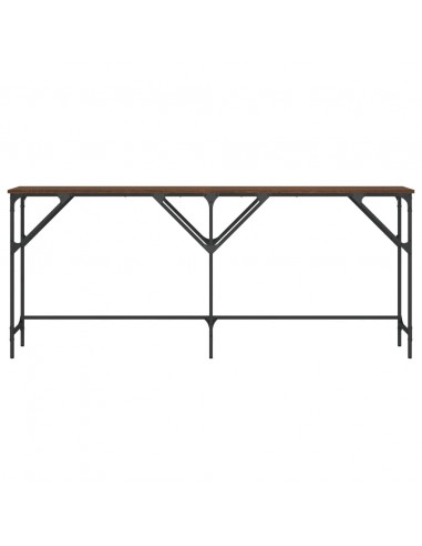 Tavolino Consolle Rovere Marrone 180x29x75 cm Legno Multistrato