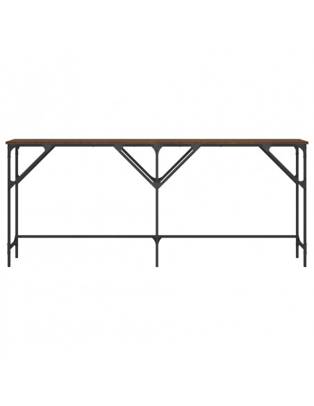 Tavolino Consolle Rovere Marrone 180x29x75 cm Legno Multistrato